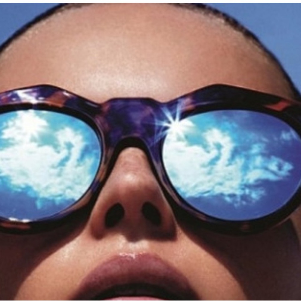 Le Specs Blue Mirror Sunglasses